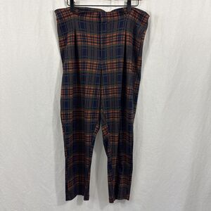 Free People Brecan Womens Sz M Plaid Trouser Pants Academia Punk Grunge